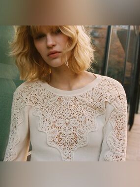 H&M top with crochet -look detail